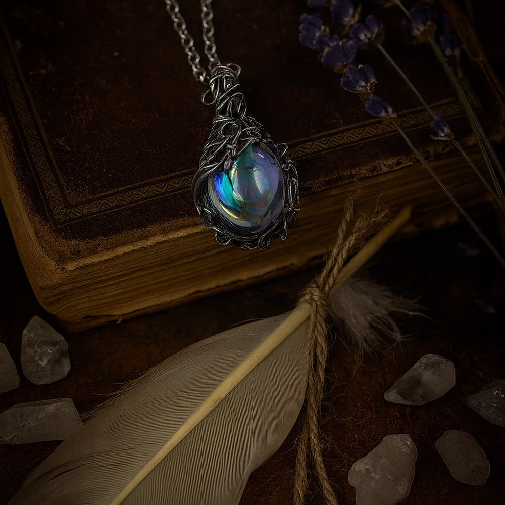 Iridescent Pendant Necklace
